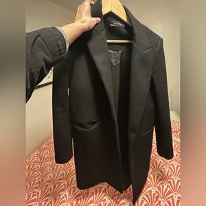 Black Zara peacoat